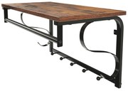 Vasagle Wieszak ścienny HENRY, 60x30x32cm, czarna/brąz