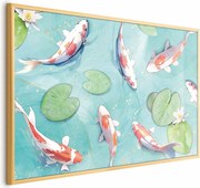 Plakat Staw w Japonii 30x21 cm z ramą złotą bez marginesu ARTGEIST B