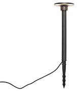 Nowoczesny reflektor na szpikulec czarny w komplecie z diodą LED IP54 - Skyf