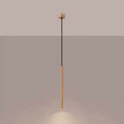 Lampy wiszące nowoczesny Elara, stal - 1 źródło światła 3000K - L.8 x H.120 cm - złoty