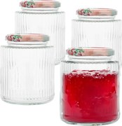 Altom Słoiki do zaprawiania z pokrywką i etykietą 450 ml, 4 szt., 450 ml