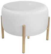 Pufa OLA LOFT ławka podnóżek metal złota MG39