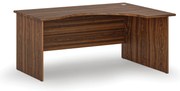 Ergonomiczne biurko PRIMO WOOD, 160x120 cm, prawe, orzech