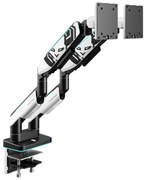 Podwójny uchwyt na monitory 49 cali, biało-czarny X-Arm Dual RGB