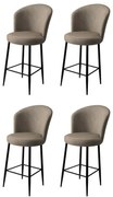 Zestaw krzeseł barowych Fora Cappuccino and Black, 4 szt., 4 szt.