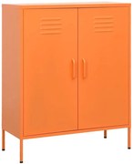 Pomarańczowa stalowa szafka z 2 półkami R3-Z71