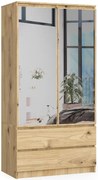 Szafa z lustrem na ubrania dąb artisan P5-T11