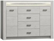 Komoda W Biały Kolorze Kraft Swobodny D9-D19