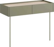 Toaletka Desin 100 cm z szufladami i metalowymi nogami - oliwka / dąb nagano