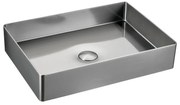 Umywalka ze stali nierdzewnej w kolorze srebra 50x35 cm Aurum – Sapho