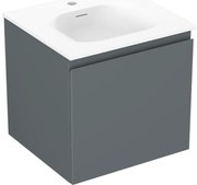 Mexen Orio szafka łazienkowa 50 cm z umywalką Vela, 1 szuflada, grafit mat/biała mat - 91A10-05047-1-BF66-W23M01