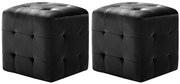 Zestaw dwóch czarnych puf do salonu 80x28x154 P8-T94