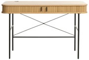 Biurko w dekorze dębu 60x120 cm Nola – Unique Furniture