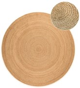 Okrągły dywan z juty dwustronny w naturalnym kolorze ø 140 cm Braided – Hanse Home