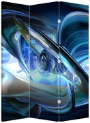 Parawan - Niebieskie fraktale (126x170 cm)