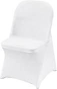 Białe Pokrowce na Krzesła Składane z Elastanu SucceBuy dla Wesela i Jadalni, Zestaw 100 sztuk