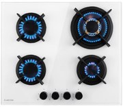 Klarstein Goldflame 60cm Płyta gazowa 4 palniki Biały