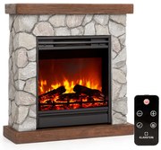 Klarstein Lienz 1800W 60cm Kominek Elektryczny Dekoracyjny Jasnoszary/Brązowy