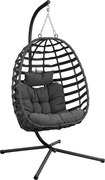 FOTEL WISZĄCY FALO ANTRACYT BUJAK OGRODOWY