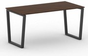 Biurko PRIMO IMPRESS, 160x80 cm, czarna podstawa, orzech