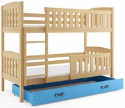 Piętrowe łóżko dla dzieci drewniane 80x190 L2-P57
