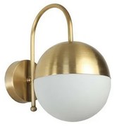 Kinkiet lampa ścienna Küre Aplik Eskitme Beyaz Camli, biały/złoty