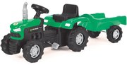 Buddy Toys BPT 1013 Traktor na pedały z wózkiem, Fieldmann, zielony