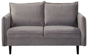 Szara aksamitna sofa 138 cm Juli – Ropez