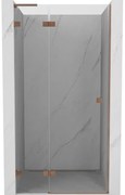 Mexen Lunar L drzwi prysznicowe uchylne lewe 70 cm, transparent, miedź szczotkowana - 834L-070-000-65-00-L