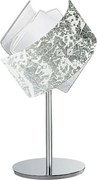 Camilla - Lampa stołowa w kolorze srebrnym 1XE14 max 1X42W IP20 - Nowoczesna lampa stołowa z metalową podstawą i zdobionym szkłem - Gniazdo E27