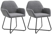 Komplet 2 stołowych ciemnoszarych krzeseł tapicerowanych W3-N20