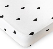 4Home prześcieradło jersey Serduszka, 90 x 200 cm