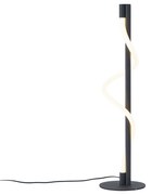 Nowoczesna lampa stołowa czarna z wbudowaną diodą LED z 3-stopniową regulacją ściemniania - Twirl