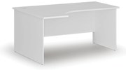 Narożne biurko PRIMO WHITE, 160x120 cm, lewe, białe