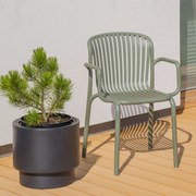 Krzesło ogrodowe z podłokietnikami Brene Verde FERNE