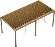 PERGOLA OGRODOWA LUXE 5.8x3x2.3M LED KOLOR DREWNA V2