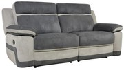 Kanapa 3-osobowa TALCA z funkcją relax z mikrofibry – Kolor antracytowo-jasnoszary