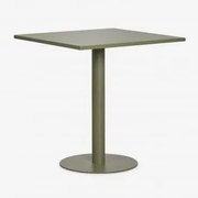Kwadratowy Stół Ogrodowy 70x70 Cm Z Żelaza Mizzi Intensywny Verde Olive - Sklum