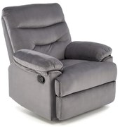 Fotel rozkładany DRAGER VELVET szary HALMAR