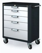 Antystatyczny wózek warsztatowy ESD, 968 x 765 x 500 mm, 5 półek