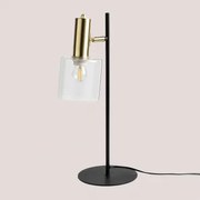 Regulowana Lampa Stołowa Z Żelaza I Szkła Andaluz Czarna - Sklum