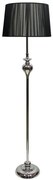 Czarna lampa stojąca z dekoracyjną stalową podstawą - 3X V165 P5-R58
