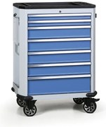 Wózek warsztatowy mobilny na narzędzia EXPERT, 7 szuflad, niebieski
