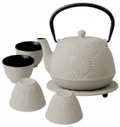 Dzbanek żeliwny z czarkami i podstawką KOGA, 1200 ml