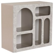 Stolik konsola  z 5 wnękami - Efekt szarego marmuru - LUELA