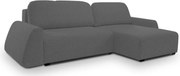 Narożnik ALMI Prawostronny z funkcją spania, wolnostojący tkanina EXCITE ME 06 Szary
