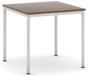 Stół jadalniany, 80x80 cm, szara podstawa, orzech