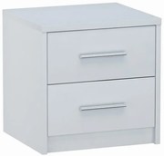 Biała szafka nocna z szufladami H2-F22