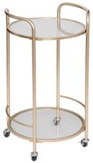 Barek mobilny THALIA GOLD, stolik na kółkach, 75 cm