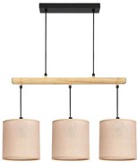 Nowoczesna lampa wisząca trzypunktowa beż+czarny - Z058 S0-W78